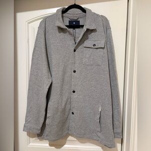 Ben Sherman Grey Heather Waffle Knit Overshirt Jacket 2XL NWT